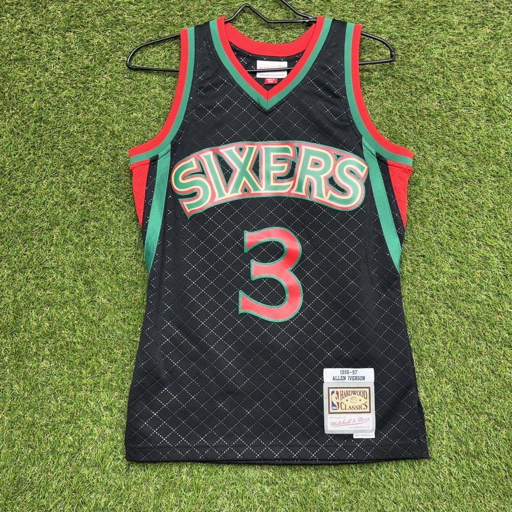 Philadelphia 76ers Jersey Mens XS NBA Basketball Allen Iverson 3 Mitchell Ness